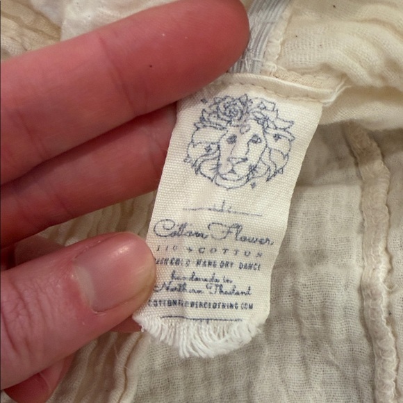 Cotton Flower S/M Lightweight Gauze Open Cardigan - Cream - Picture 5 of 6